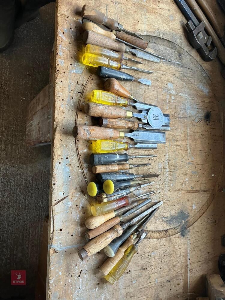 26 ASSORTED CHISELS
