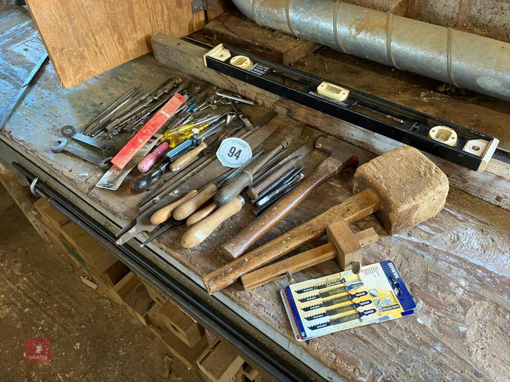 FILES, CHISELS, MALLET ETC