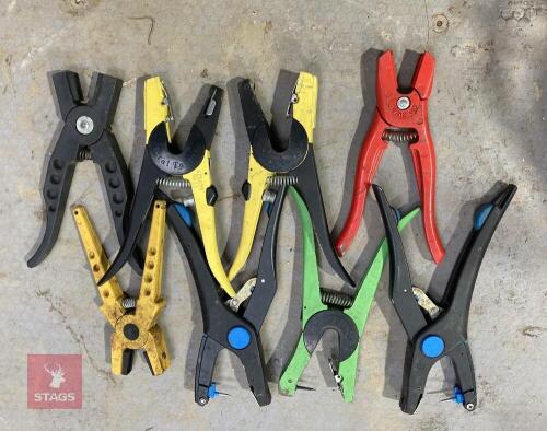 COLLECTION OF CATTLE TAGGING PLIERS
