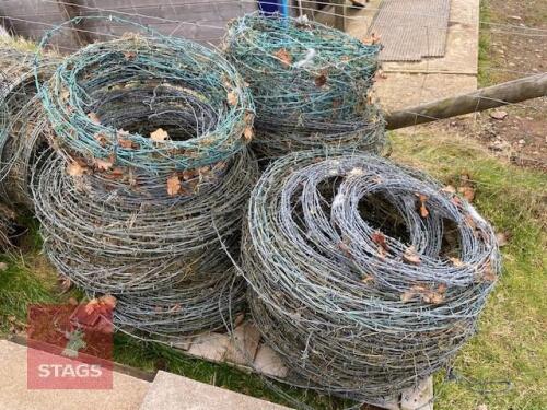 PALLET OF USED BARBED WIRE