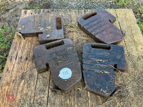 4 X 25KG TRACTOR WEIGHTS (110)