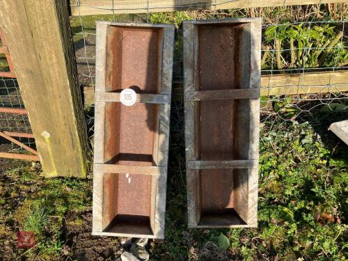 2 X 3' GALVANISED FEED TROUGHS (105)