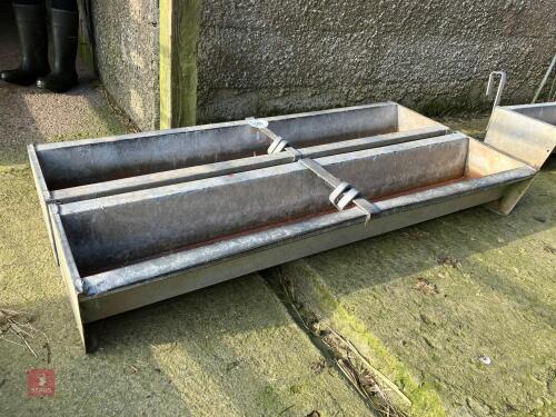 2 GALV 4' 6'' HOOK OVER FEED TROUGHS(120