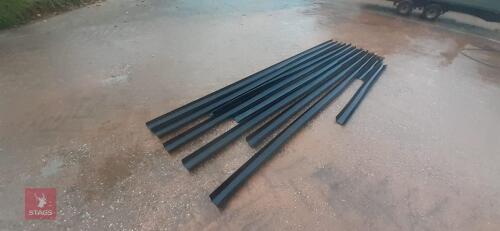 APPROX 105' BLACK PLASTIC GUTTERING
