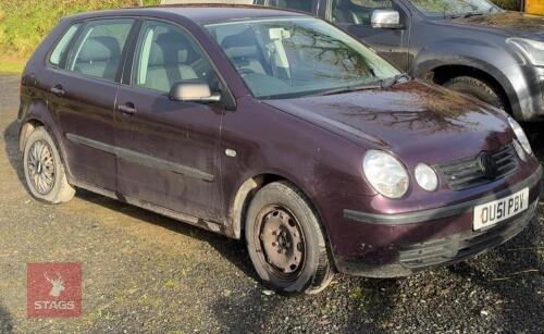 2001 VW POLO 1.2 HATCHBACK CAR
