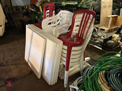 5 CATERING TABLES & 20 CHAIRS