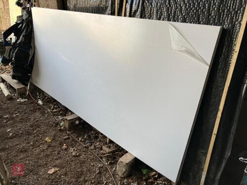 8 X 92'' X 38'' WHITE WALL BOARDS
