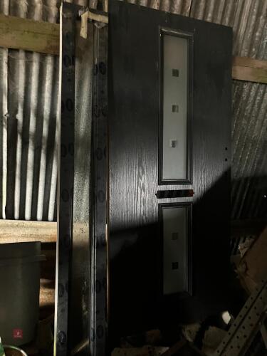 BLUE COMPOSIT DOOR & GLASS PANNEL