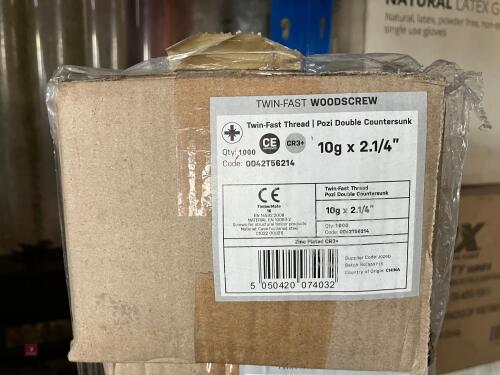 1000 10G X 2.1/4 WOOD SCREWS