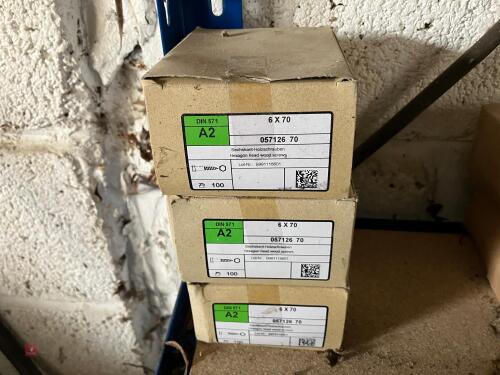 300 X 6 X 70MM WOOD SCREWS