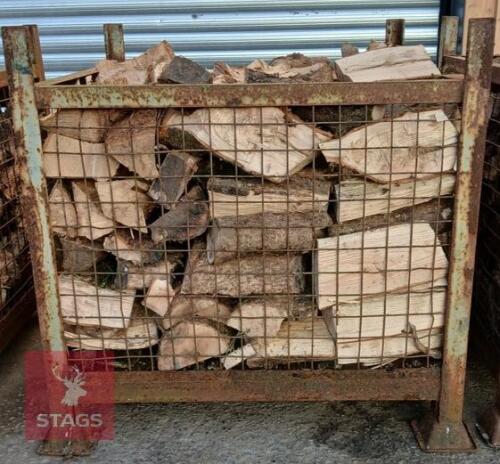 CRATE OF ASH LOGS