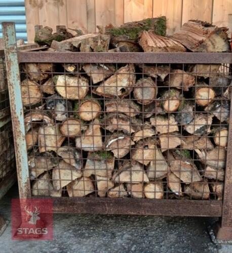 CRATE OF OAK LOGS