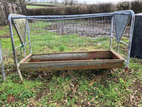 GALVANISED CATTLE HAY & TROUGH FEEDER