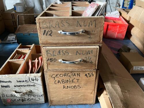 418 BRASS NUMBERS & CABINET KNOBS