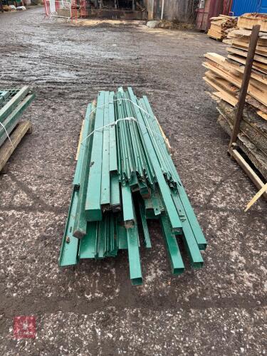 QTY OF PPC GREEN POSTS & RAILS