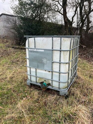 1000 LITRE WATER IBC CONTAINER
