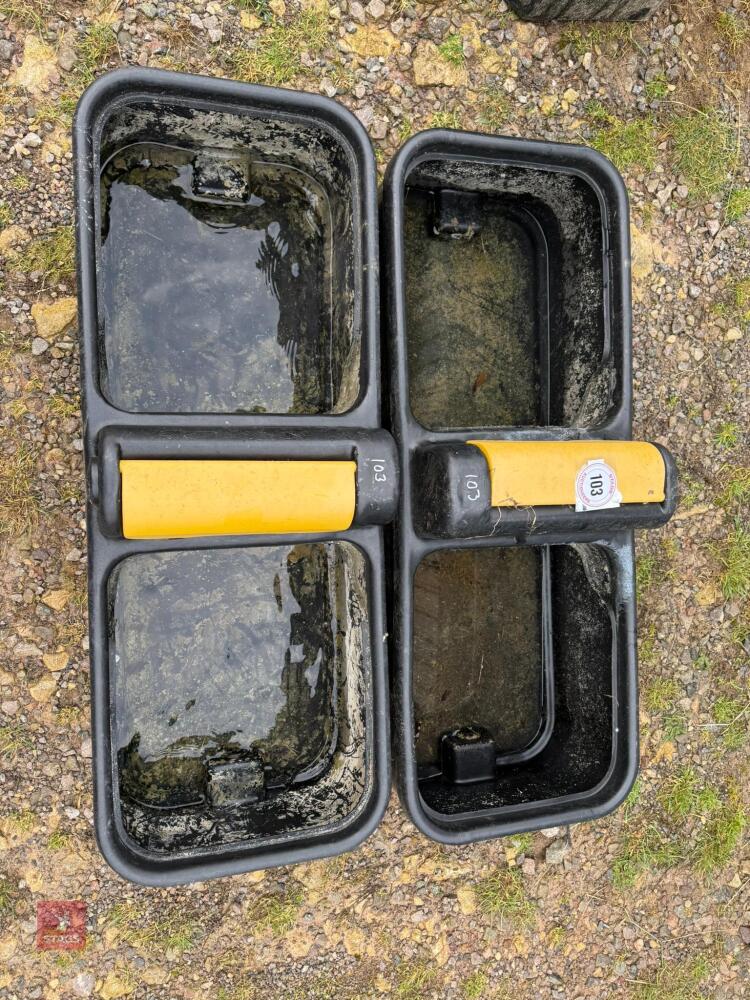 2 JFC DT30FF PLASTIC WATER TROUGHS