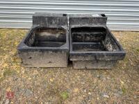 2 JFC DT10 PLASTIC WATER TROUGHS - 2