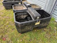 2 BLACK PLASTIC WATER TROUGHS - 3
