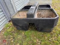 2 BLACK PLASTIC WATER TROUGHS - 4