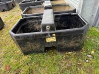 2 BLACK PLASTIC WATER TROUGHS - 8