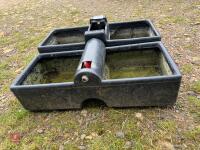 2 BLACK PLASTIC WATER TROUGHS - 5