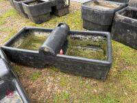 2 BLACK PLASTIC WATER TROUGHS - 8