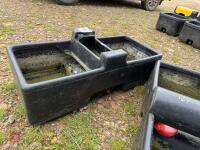 2 BLACK PLASTIC WATER TROUGHS - 9