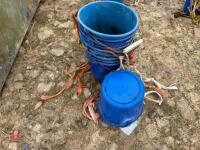 10 BLUE PLASTIC EWE BUCKETS