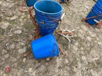 10 BLUE PLASTIC EWE BUCKETS - 4