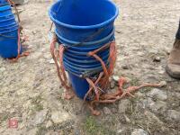 10 BLUE PLASTIC EWE BUCKETS - 5