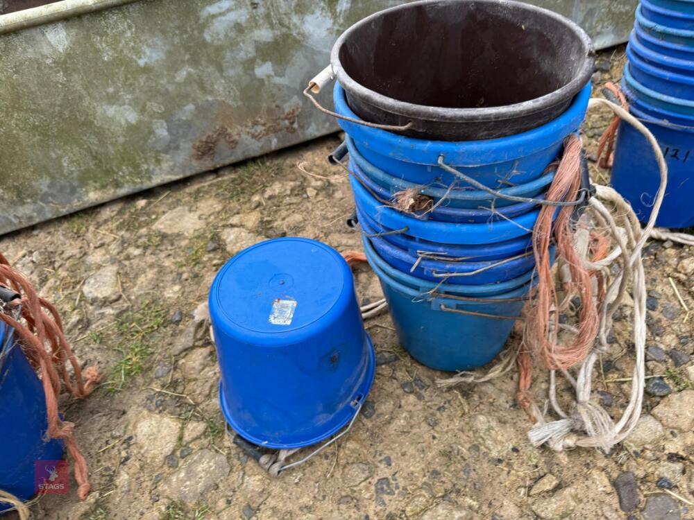 10 BLUE PLASTIC EWE BUCKETS