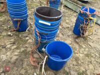 10 BLUE PLASTIC EWE BUCKETS - 2