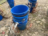 10 BLUE PLASTIC EWE BUCKETS - 3