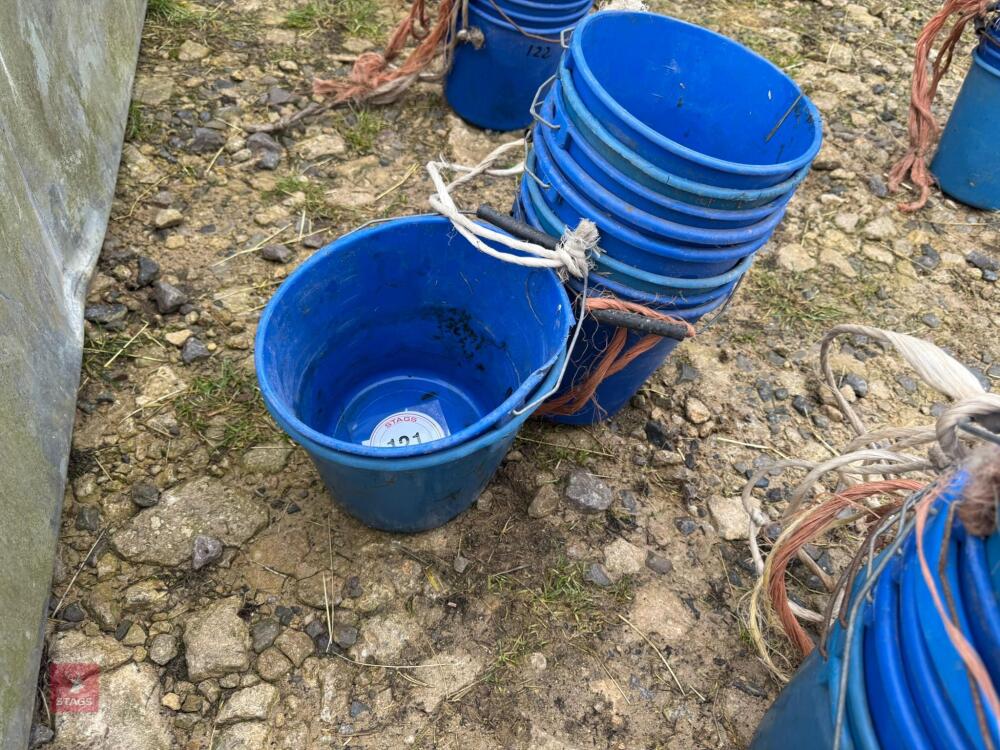 10 BLUE PLASTIC EWE BUCKETS