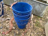 10 BLUE PLASTIC EWE BUCKETS - 2