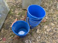 10 BLUE PLASTIC EWE BUCKETS - 3