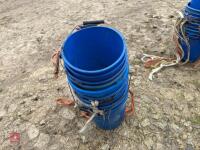 10 BLUE PLASTIC EWE BUCKETS - 3