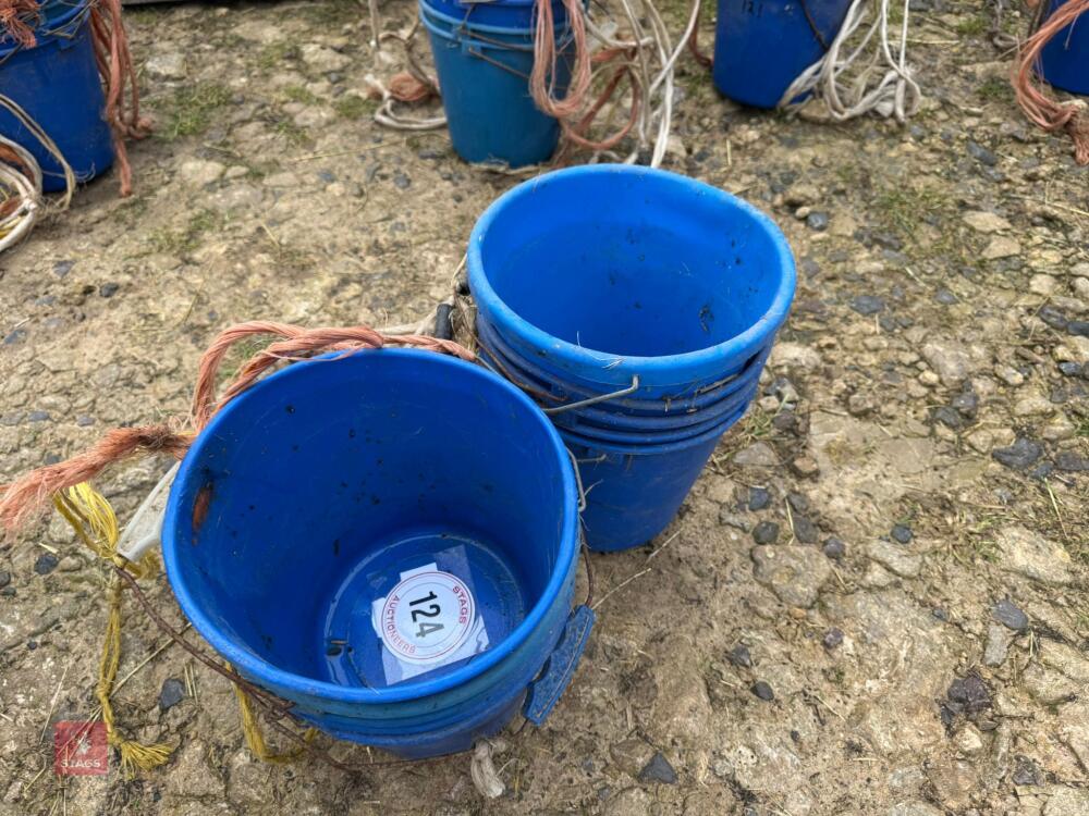 10 BLUE PLASTIC EWE BUCKETS