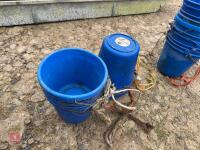 10 BLUE PLASTIC EWE BUCKETS - 3