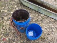 14 BLUE PLASTIC EWE BUCKETS