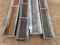 4 GALVANISED 9' GROUND FEED TROUGHS - 2