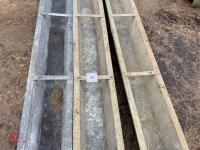 3 GALVANISED 9' GROUND FEED TROUGHS - 3