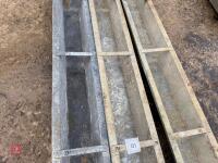 3 GALVANISED 9' GROUND FEED TROUGHS - 4