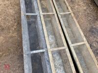 3 GALVANISED 9' GROUND FEED TROUGHS - 5