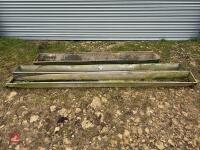 3 MIXED GALVANISED GROUND FEED TROUGHS