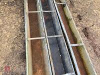 3 GALVANISED 9' GROUND FEED TROUGHS - 3