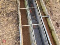 3 GALVANISED 9' GROUND FEED TROUGHS - 4