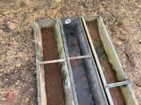 3 GALVANISED 9' GROUND FEED TROUGHS - 5