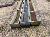 3 GALVANISED 9' GROUND FEED TROUGHS - 6